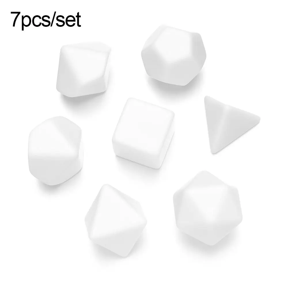 

7Pcs/Set DIY Multi-Sided Entertainment Tool Acrylic Gaming Drinking Dice Dices Set Game Accessory Blank Dice