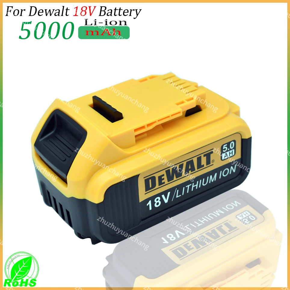 

18V 5Ah 6Ah 18650 Lithium Battery for DeWalt power Tools DCB184 DCB200 rechargeable electric tool set 20v 5000mah Battery