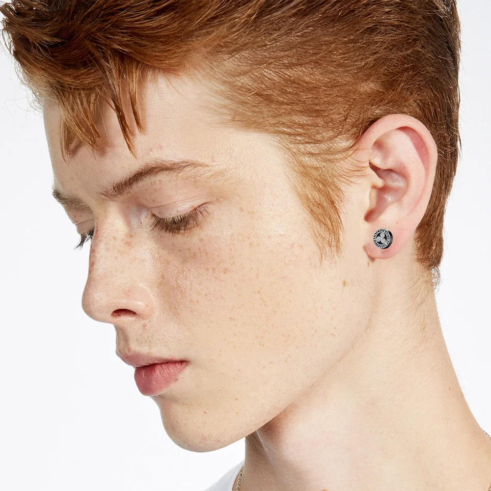 Серьги-гвоздики в готическом стиле для мальчиков из нержавеющей стали рок/панк с