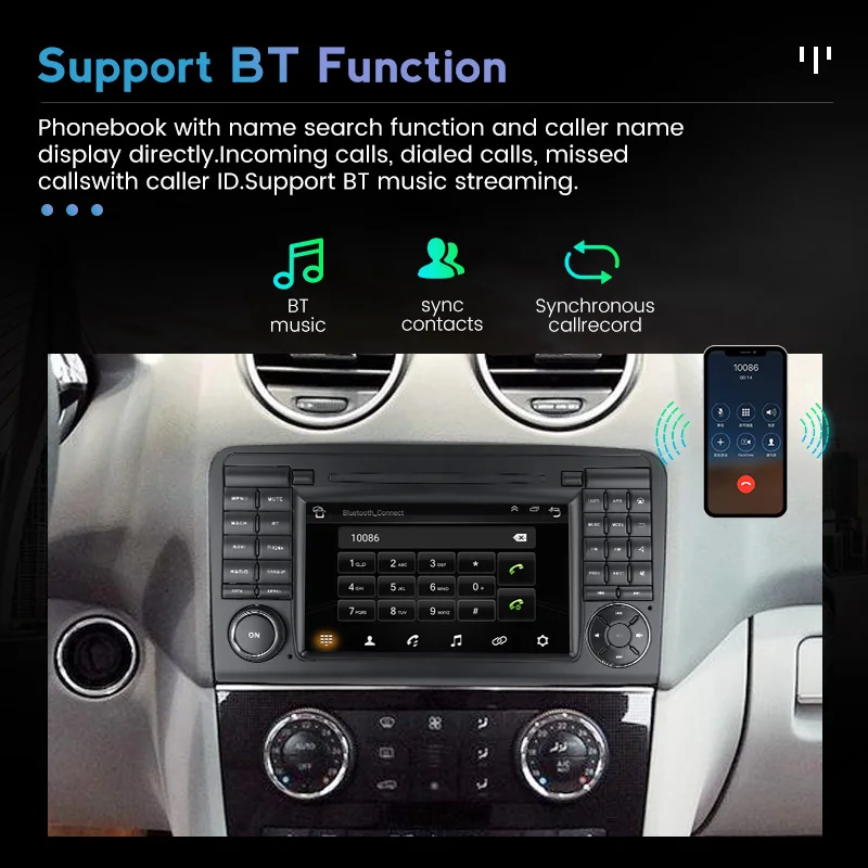 Автомобильный стерео-радиоприемник 2 + 32 ГБ 2DIN Android 11 для Mercedes ML W164 X164 ML350 ML300 GL500 ML320