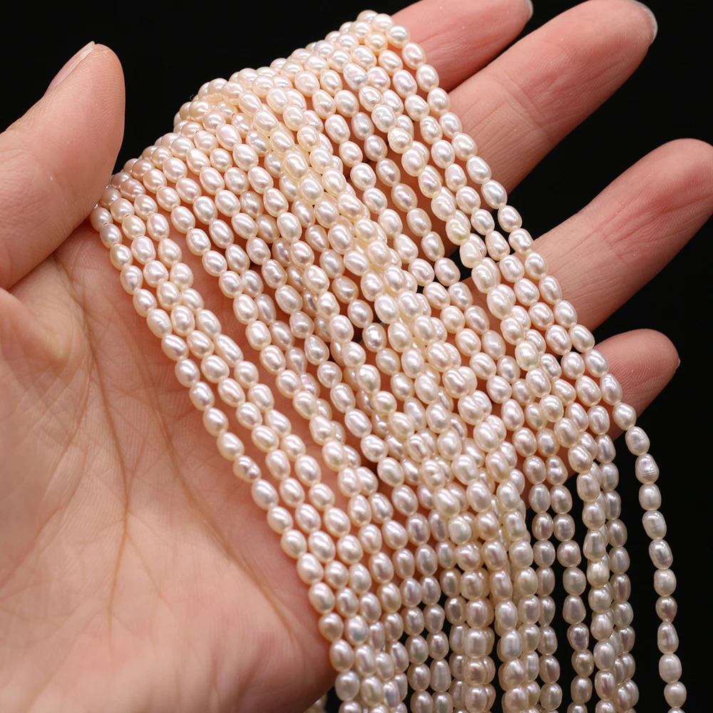 

Natural Freshwater Pearl Beads White Round Mother of Pearl Loose Bead For Jewelry Making DIY Necklace Bracelet Accessory Gift
