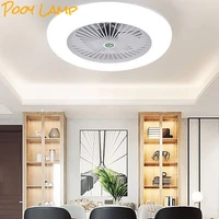 app led ceiling fan smart remote control fans with lights for home lamp lighting bedroom living silent 220v app dimmable 55cm