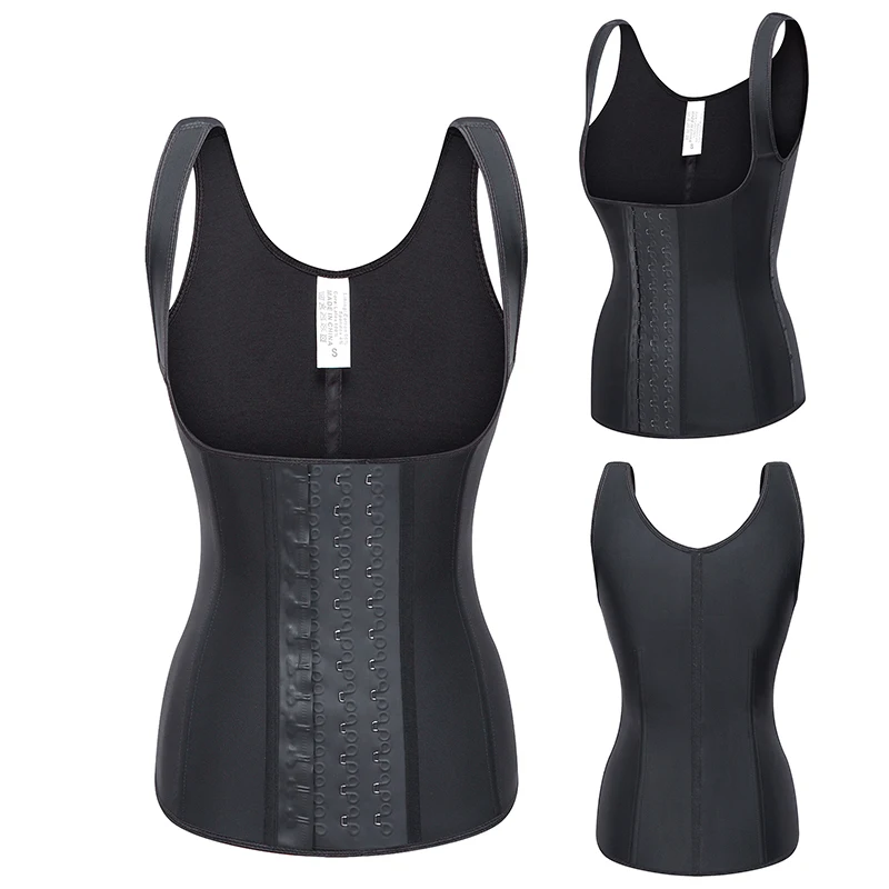 

High Compression Waist Trainer Firm Control Body Shapewear Women Latex Sports Vest Slimming Corset Steel Bone Fajas Colombianas