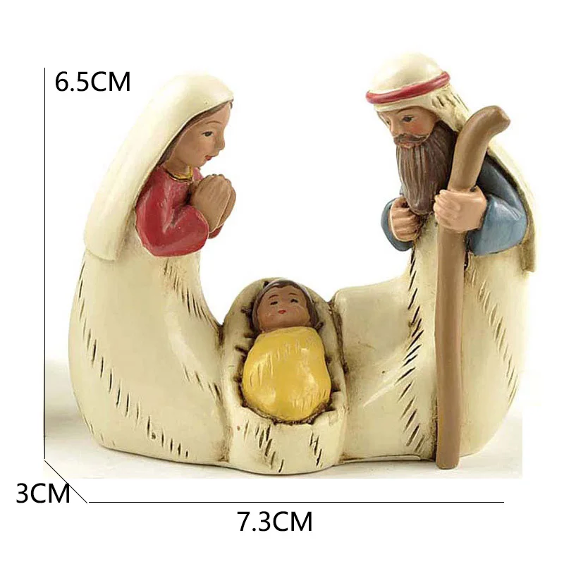 

Католические рождественские фигурки с изображением Иисуса и рождения, украшения из смолы, подарки для друзей, домашний декор