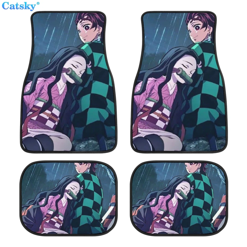 

Ghost Killing Blade Demon Slayer Anime Car Floor Mats, Hippie Car Mat, Car Accessories Gift, Stoner Gift, Retro Car Accessories