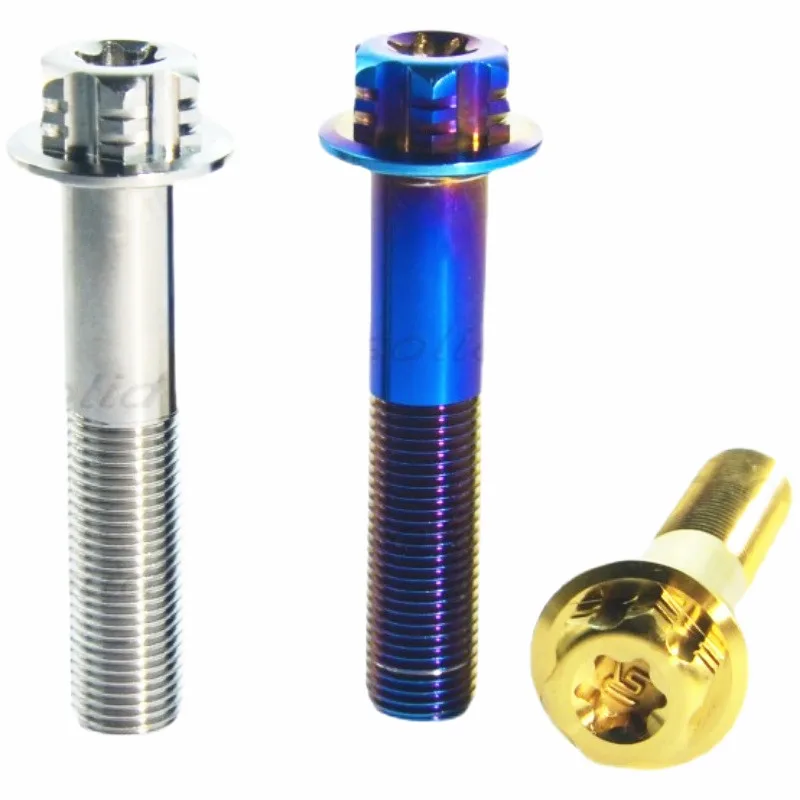 

M12 x60mm Electric Motorcycle Flat Fork Fixing Ti Bolt Titanium Bolts Ti Color Burned Blue Color Ti Screws Ti Fastener