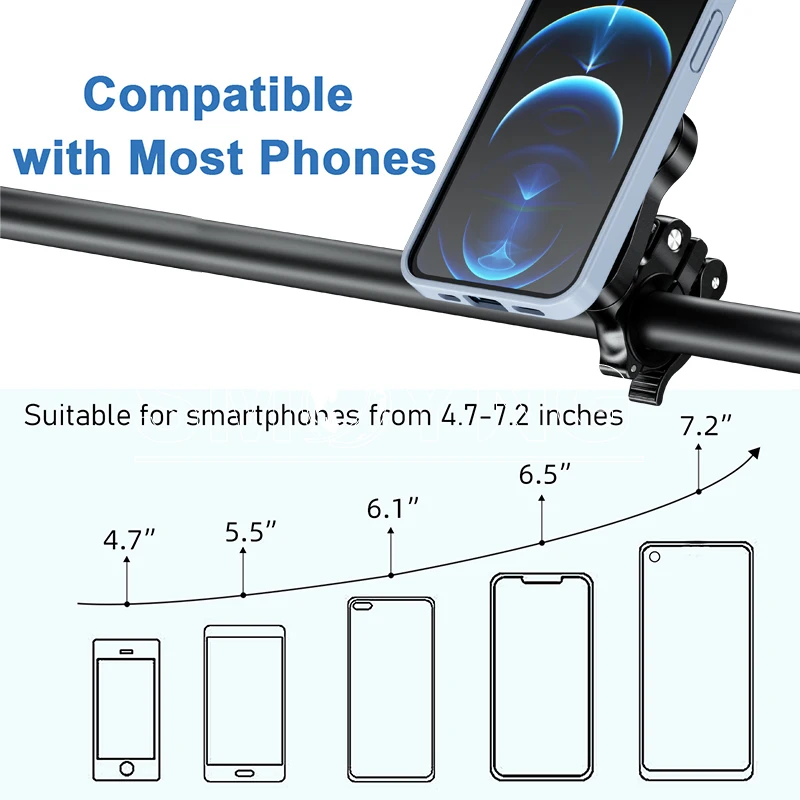 smoyng quick mount motorcycle bicycle phone holder stand adjustable support moto bike handlebar mirro bracket for xiaomi iphone free global shipping