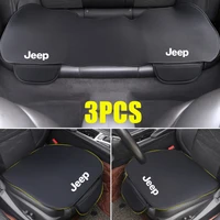 3pcs new seat protective cushion set cover memory foam seat pad for jeep logo renegade wrangler jk grand cherokee accessories