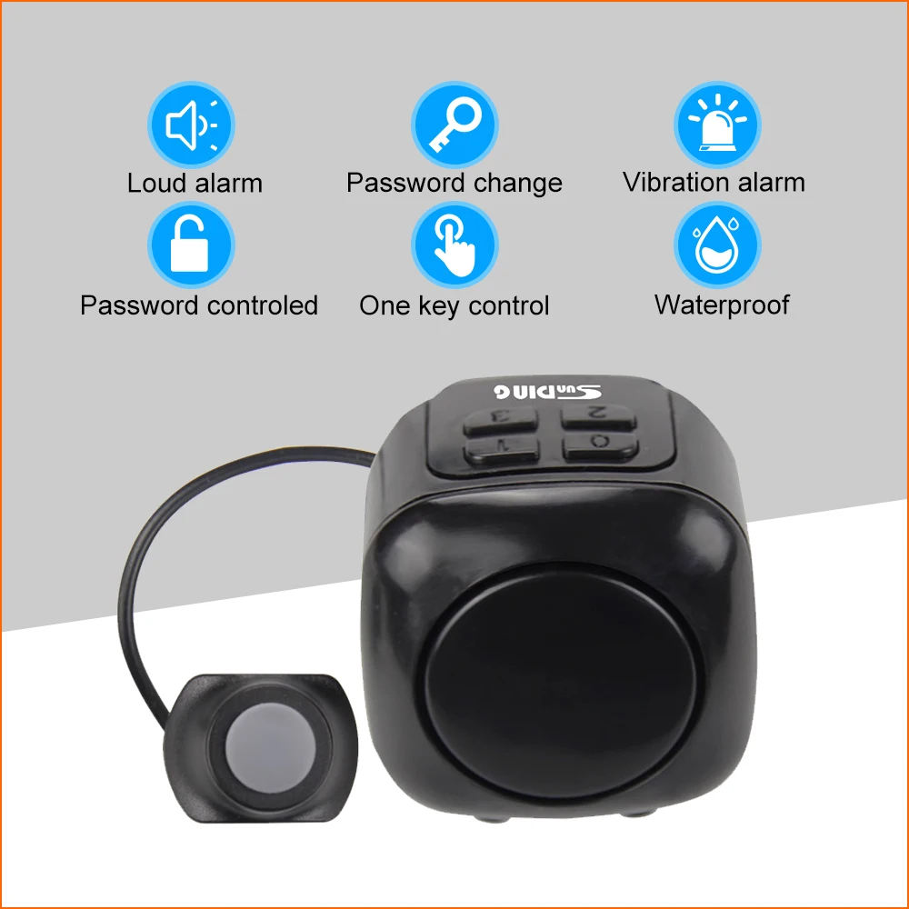 Велозвонок для велосипеда Bike Call Bicycle Bell Timbre Horn Assword Alarm Waterproof Mini Wireless Sound Outdoor Protective Cycling Accessorie on.