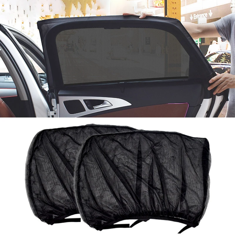 

NEW 2pcs Car Styling Accessories Sun Shade Auto UV Protect Curtain Side Window Sunshade Mesh Sun Visor Protection Window Films