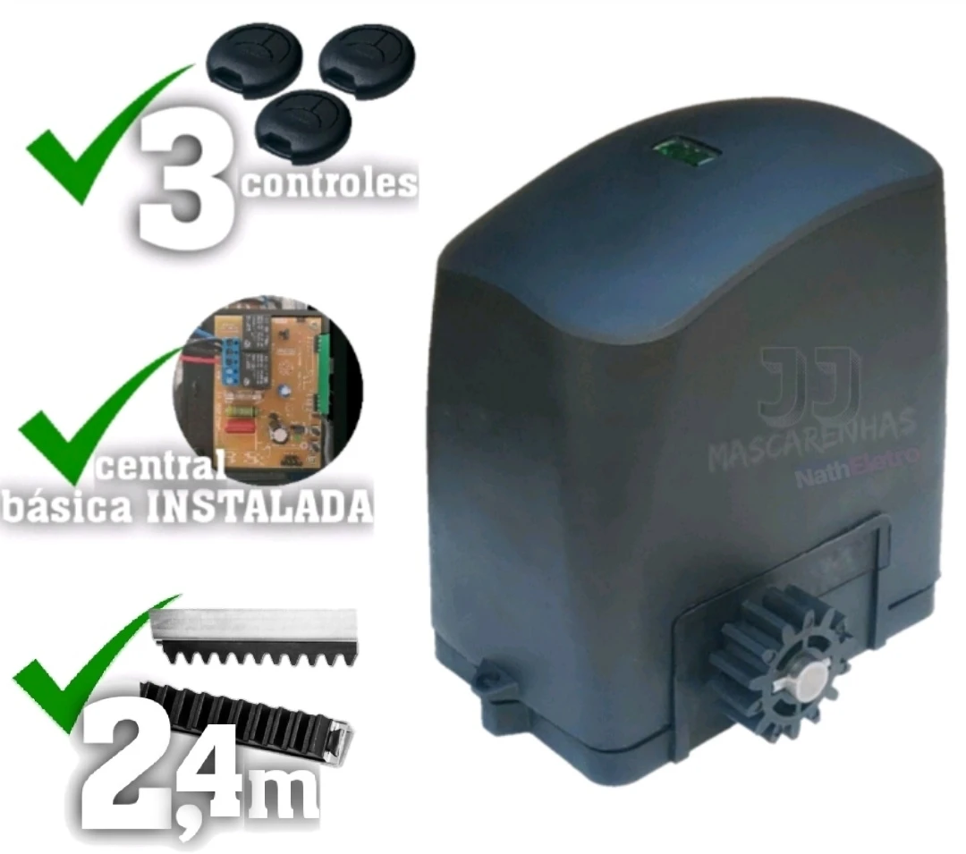 

Rcg Clean 300kg 1/5hp 2,4m 3C Sliding Portao Motor kit