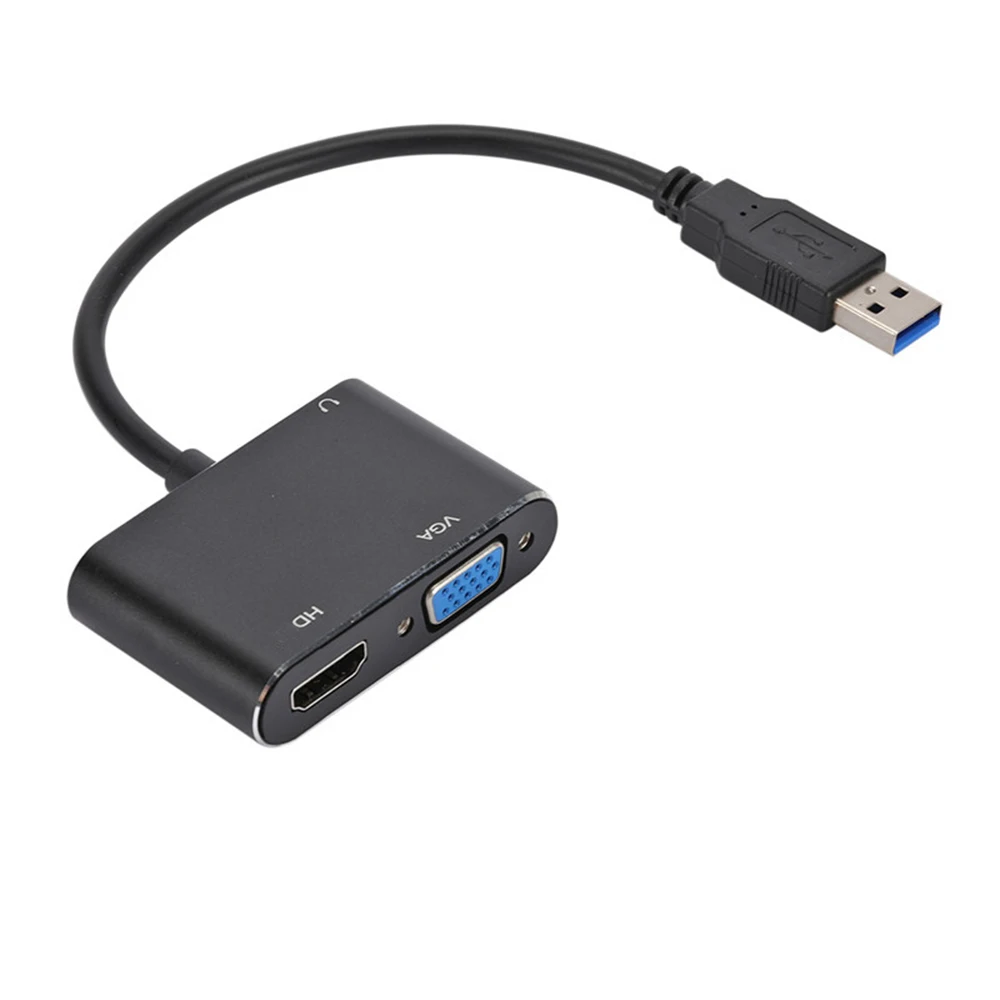 Адаптер VGA совместимый с USB 3 0 и HDMI 1080P HD |