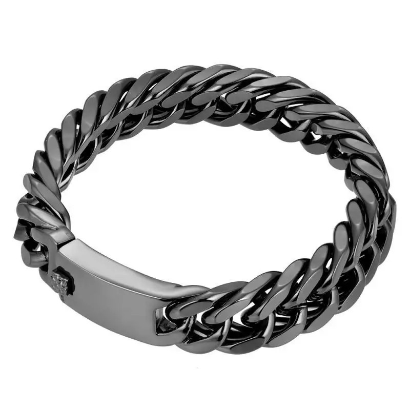 

Snake Chain Metal Bracelets for Men Double Buckle Gold Color Titanium Steel Fashion Jewelry Domineering Punk Rock Boyfriend Gift
