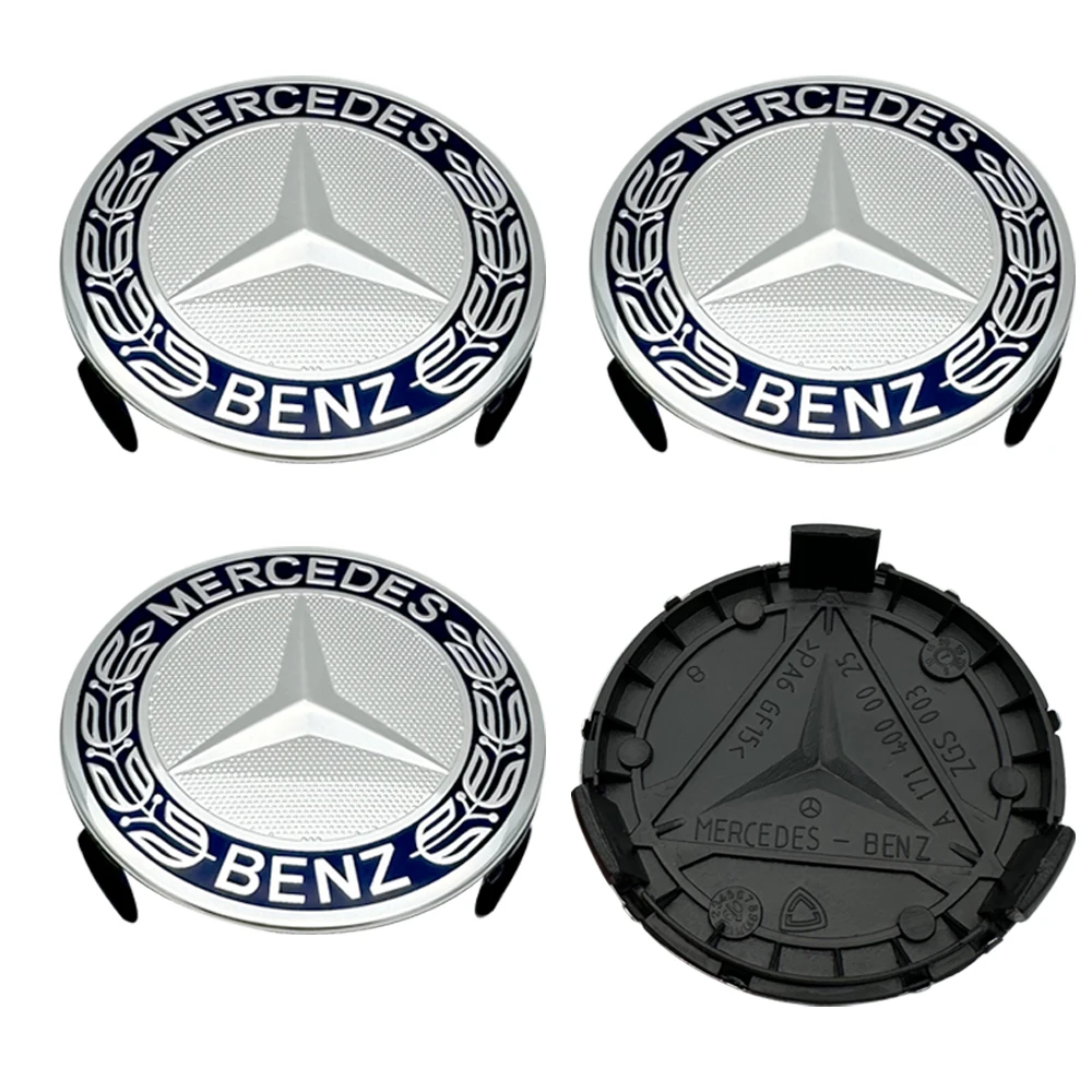 4 шт. 75 мм черные колпаки для центров колес автомобиля ступиц Mercedes Benz W176 W177 W204 W205 W212