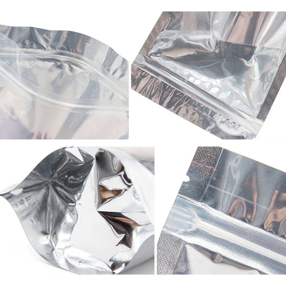 100 шт. безопасные для пищевых продуктов сумки хранения на молнии многоразовые