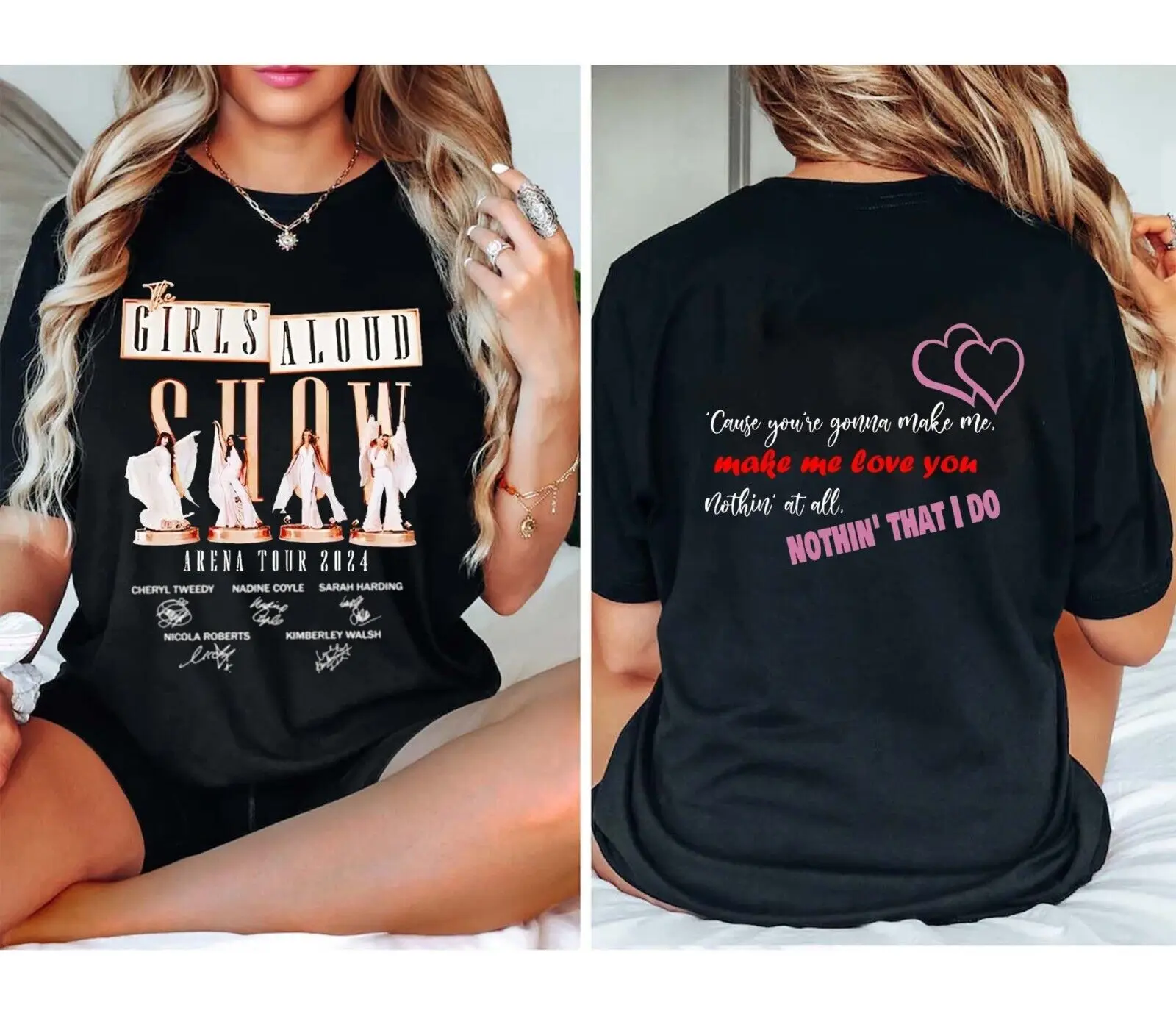 Футболка с надписью Girls Aloud The обещание 2024 музыкальный Тур концерт