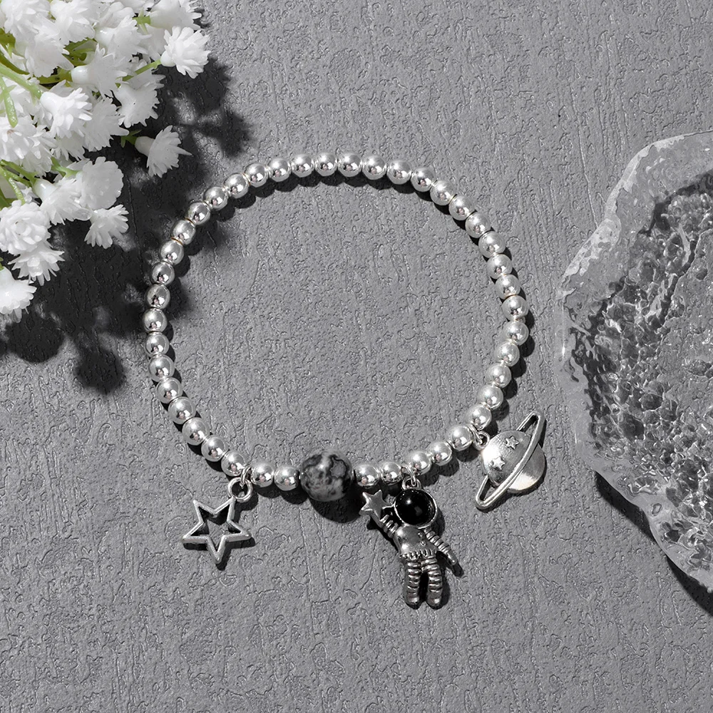 Браслет с бусинами из гематита браслет натурального халцедона подвеской в виде