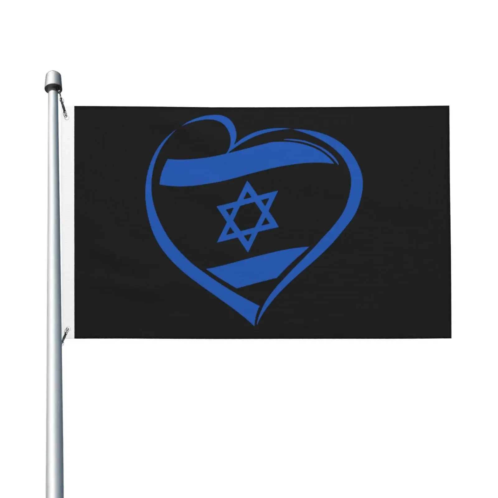 

Flagnshow 100% Polyester Love Israel Heart Flag
