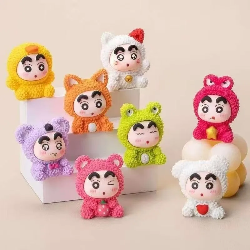 Фото Новые аксессуары Crayon Shin-chan: модные и милые аниме-украшения для рабочего стола в дофаминовых цветах, DIY-подарки №4