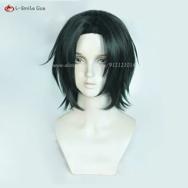 Парик для косплея из аниме feitan potoo короткие черные зеленые парики термостойкие