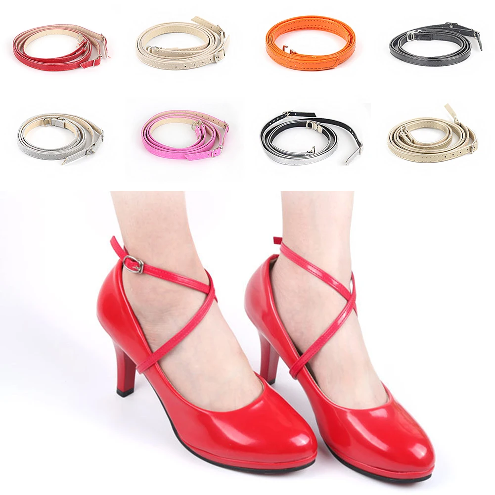 

1Pair Women High Heels Adjustable Elastic Shoe Strap Belt U-shaped Pearl Elastic Lazy Shoelace Anti-drop Heels Shoe Accessories