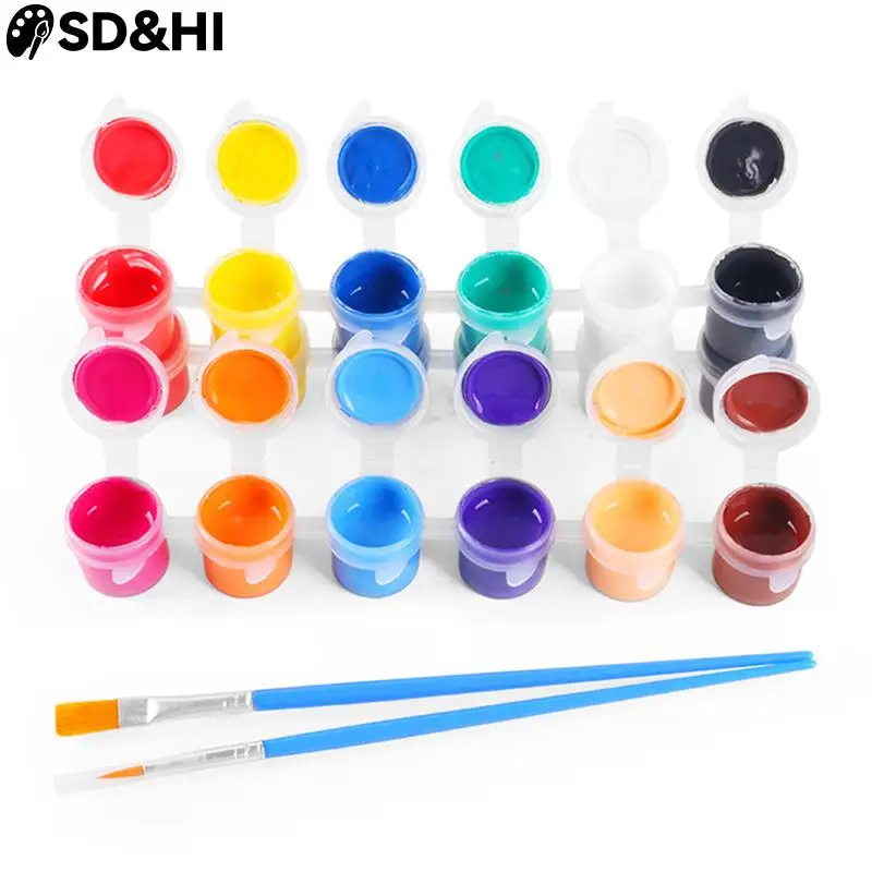 

Набор кистей для рисования акриловыми красками, 12 цветов