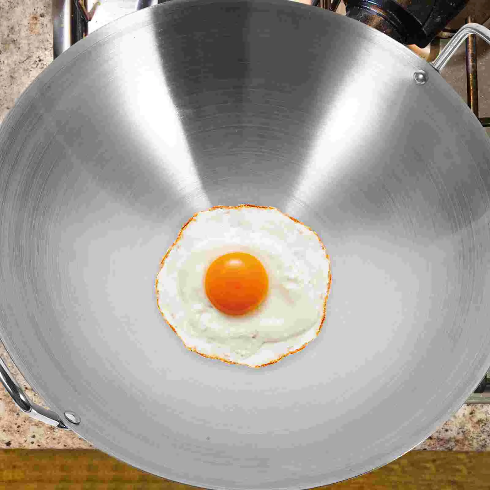 

Kitchen Frying Pan Stainless Steel Pan Cooking Pan with Handle Frying Pan Wok