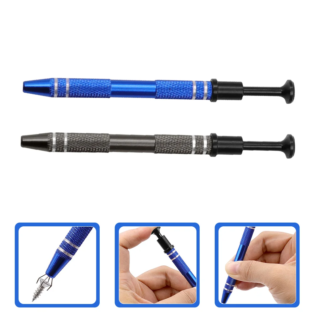 

2 Pcs Grabber Small Parts Beads Prong Catcher Precision Tweezers Ic Extractor Tool Chip Puller Pickup Prongs