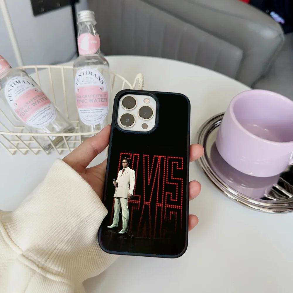 Чехол для телефона Cat King E-Elvis Presley Singer IPhone 11 12 13 14 15 16 Plus Pro Max зеркальный акриловый