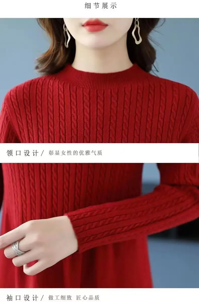 Женское шерстяное платье до колен длинное Свободное пальто большого размера