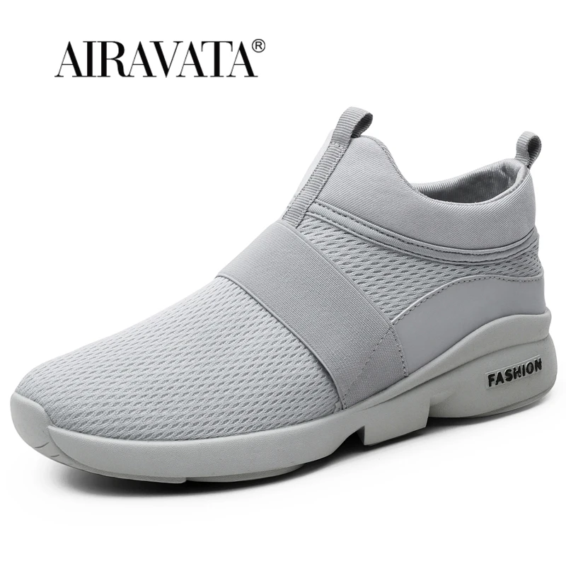 Men Sneakers Causal Walking Shoes Slip-on Flats Breathable Mesh Outdoors Male Loafers Size 39-46
