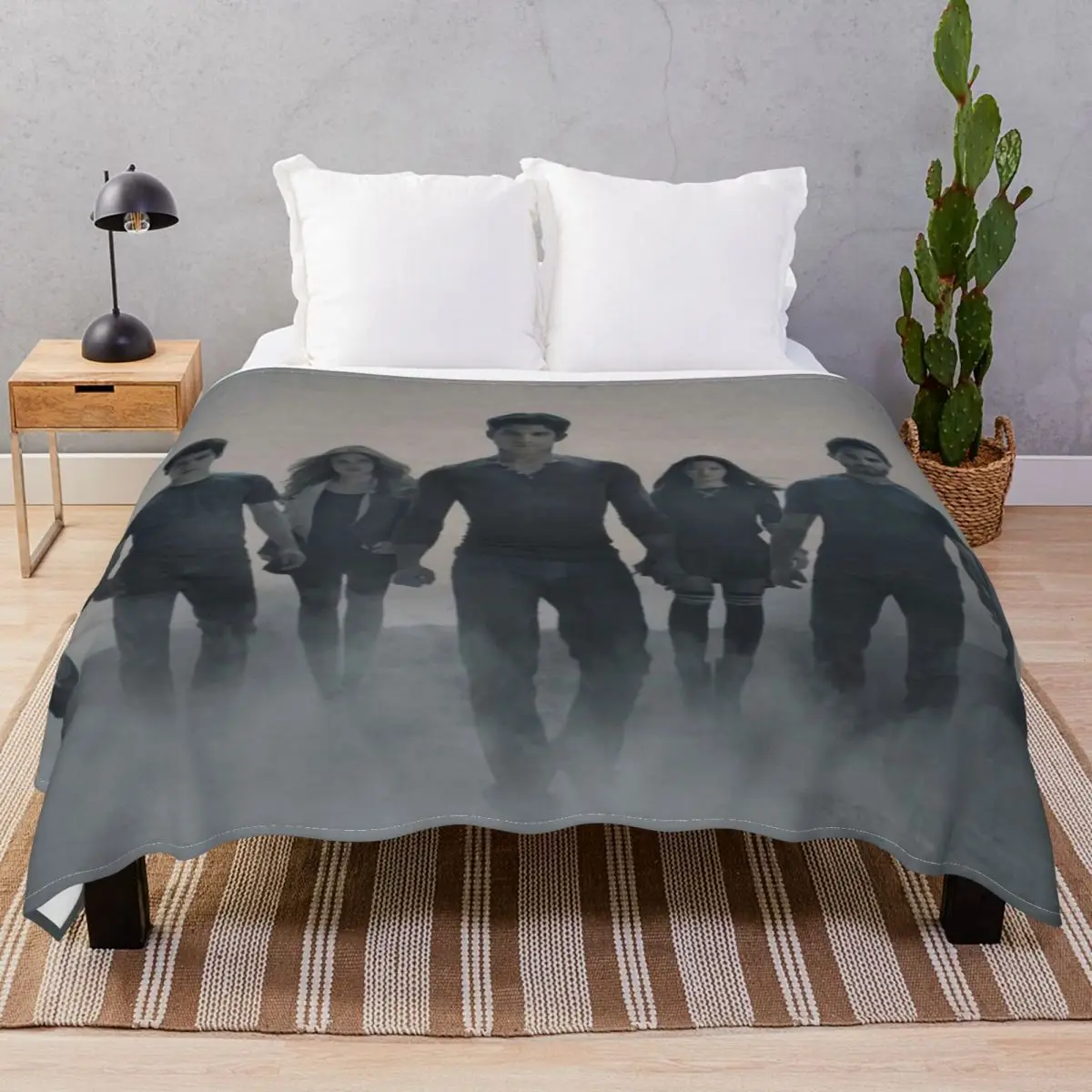 

Teen Wolf Cast Blanket Flannel Print Breathable Throw Blankets for Bed Sofa Travel Cinema