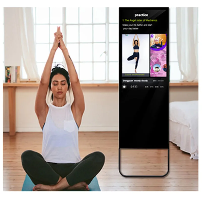 

32 43 inch lcd screen yoga mirror display gym smart fitness mirror