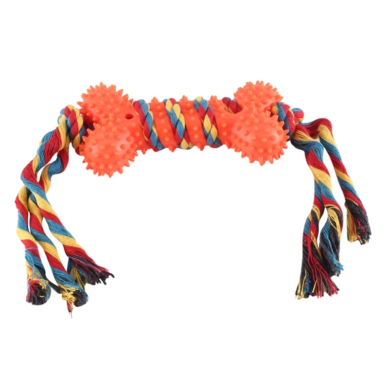 

1 Piece Bite Resistant Pet Rope Toy Interactive Knotted Dog Bite Toy Chew Toy Pet Supplies Pet Accessories Random Color