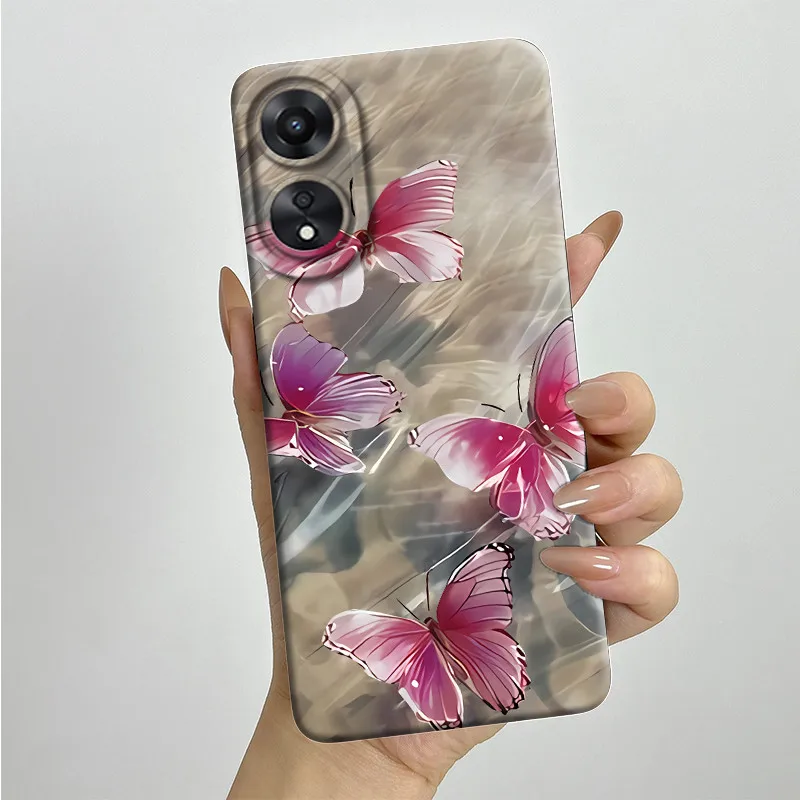 Фото Для OPPO A78 5G A1X 5G чехол Fundas CPH2483 CPH2495 силиконовый мягкий чехол для телефона с милым окрашенным принтом противоударный защитный чехол №3