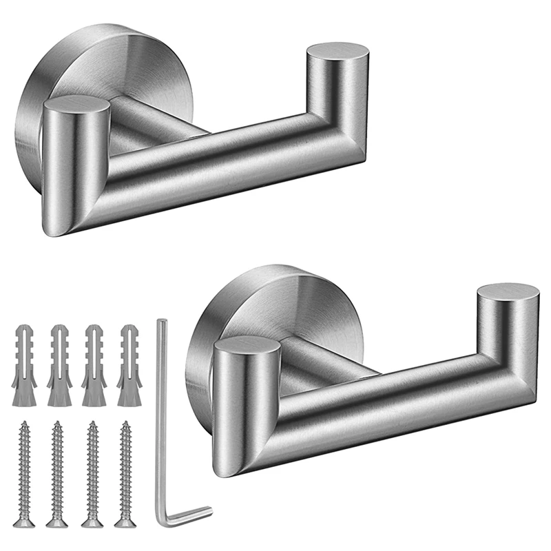 

Practical Towel Hooks for Bathrooms,Brushed Nickel Towel Hook for Kitchen Bathroom,SUS304 Stainless Steel Coat Hook,Heavy Duty