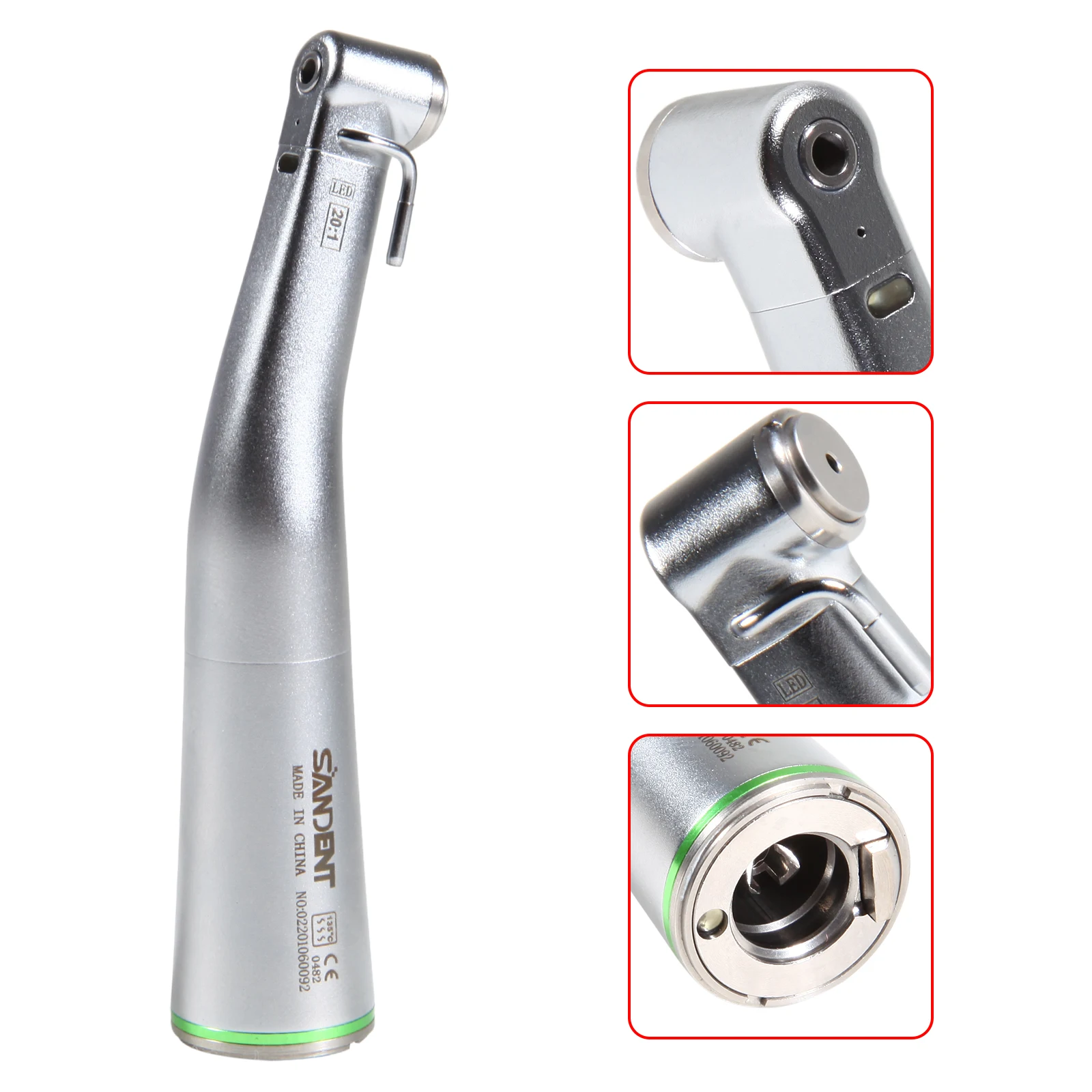 SANDENT зубной имплантат 20:1 светодиодный волоконно-оптический низкоскоростной