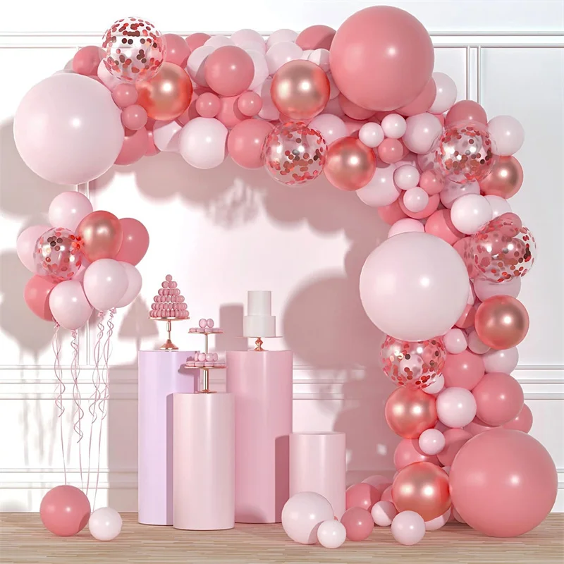 

Набор конфетти в стиле ретро, розовое золото, розовое оформление под пыль, украшение для дня рождения, свадьбы, вечеринки в стиле бохо