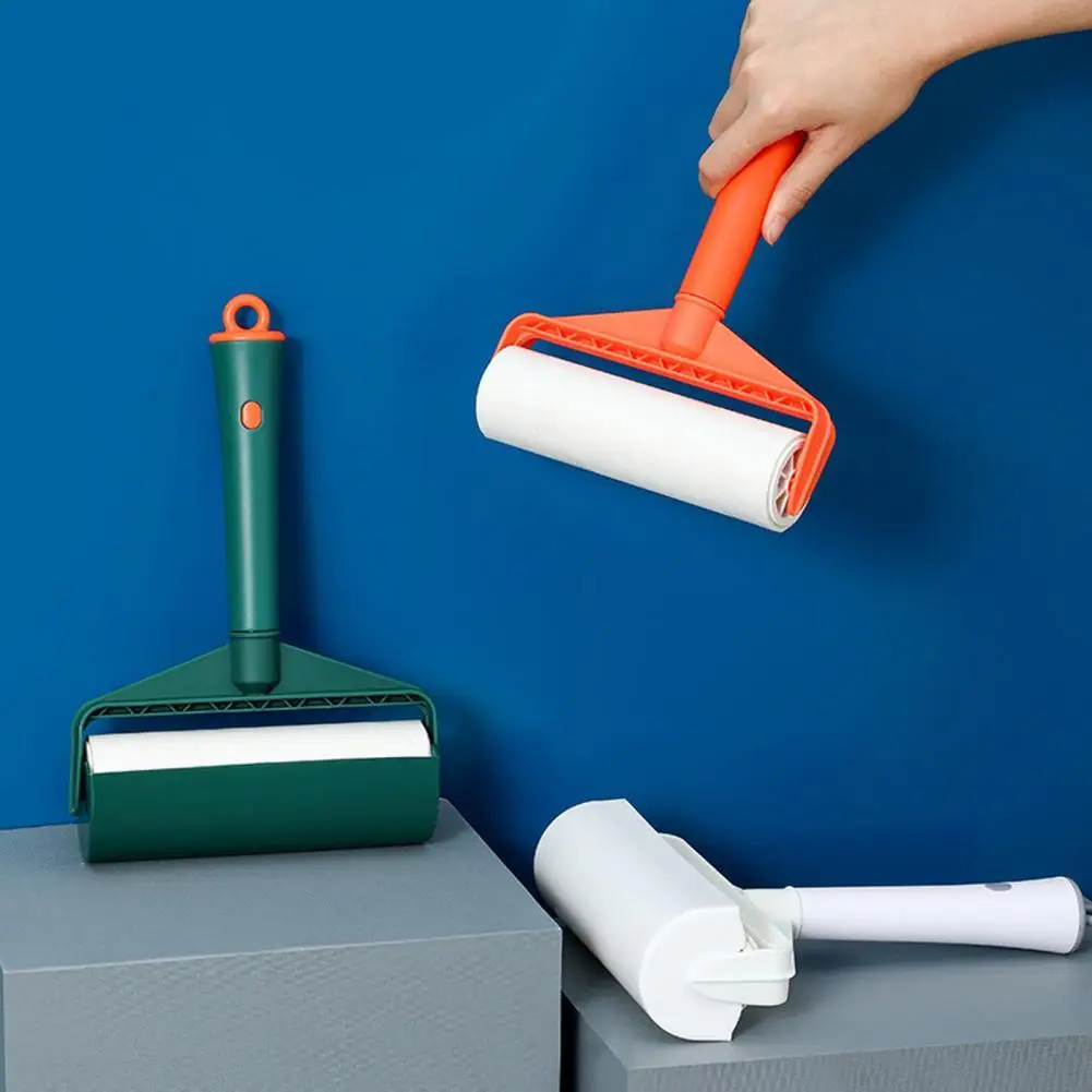 

Eco-friendly Helpful Portable Helpful Sticky Hair Roller White/Green/Orange Lint Remover Hanging Hole for Carpet