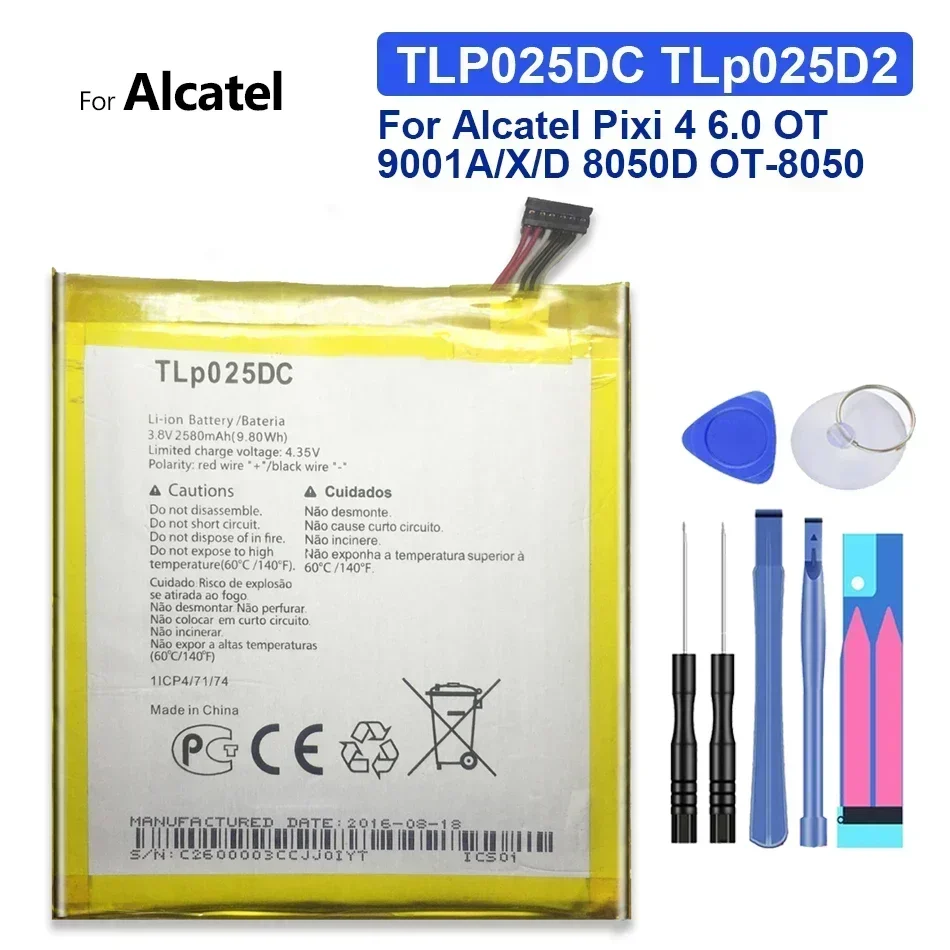 АккумуляторTLP025GC TLP025DC TLP025A2 для Alcatel One Touch POP C9 Pixi 4 (7) 3G 9003X 9003A 6.0 OT 8050D/9001D Pop 3 (5.5) 5054A