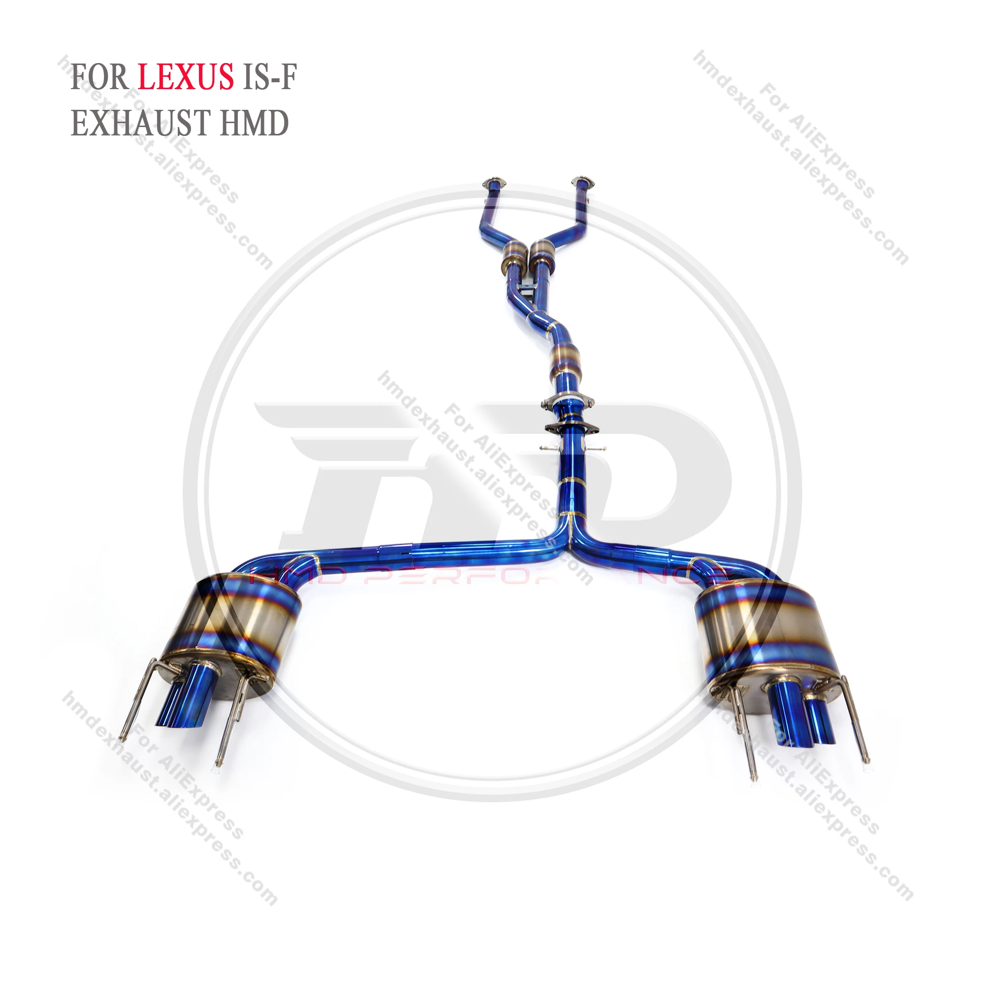 HMD Titanium Alloy Exhaust System Performance Catback for Lexus IS-F Auto Modification Electronic Valve Muffler