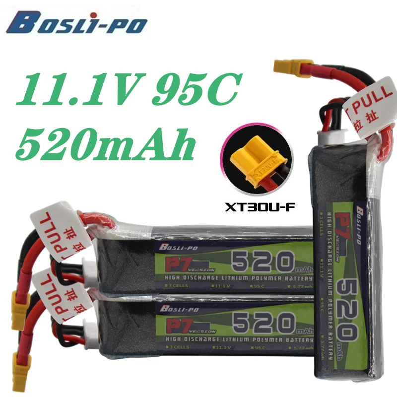 

NEW 3S 95C 520mAh 11.1V LiPo Battery With XT30 Plug For RC Helicopter Quadcopter FPV Racing Drone Parts 3S Drones Battery