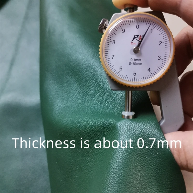 0 5 мм/0 7 мм зеленая желтая овчина. Кожа первого слоя. Ткань из натуральной кожи.