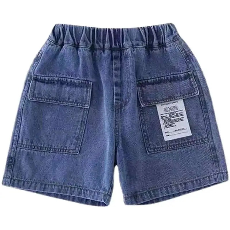 

Boys Denim Shorts 2022 Summer New Loose Summer Boy Personality Pocket Children Jeans