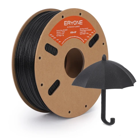 ERYONE Filament ASA из стекловолокна, нить ASA GF для 3D-печати, 1, 75 мм +/- 0, 03 мм, 1 кг (2, 2 фунта)/катушка