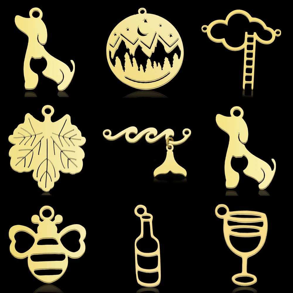 

Радужные серьги-соединители 5 шт./лот 316 из нержавеющей стали, собака, пчела, Карта Африки, привидение, «сделай сам», очаровательный кулон для ...