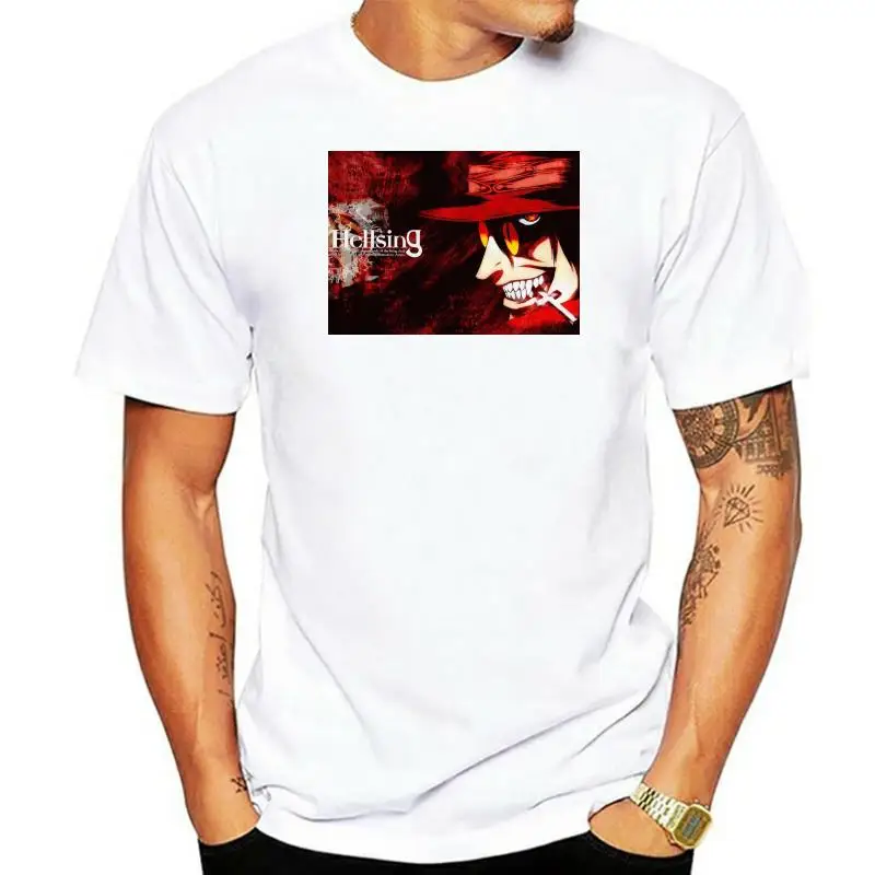 

Camiseta de Anime Hellsing Alucard, ropa de talla grande, nuevo diseño de moda