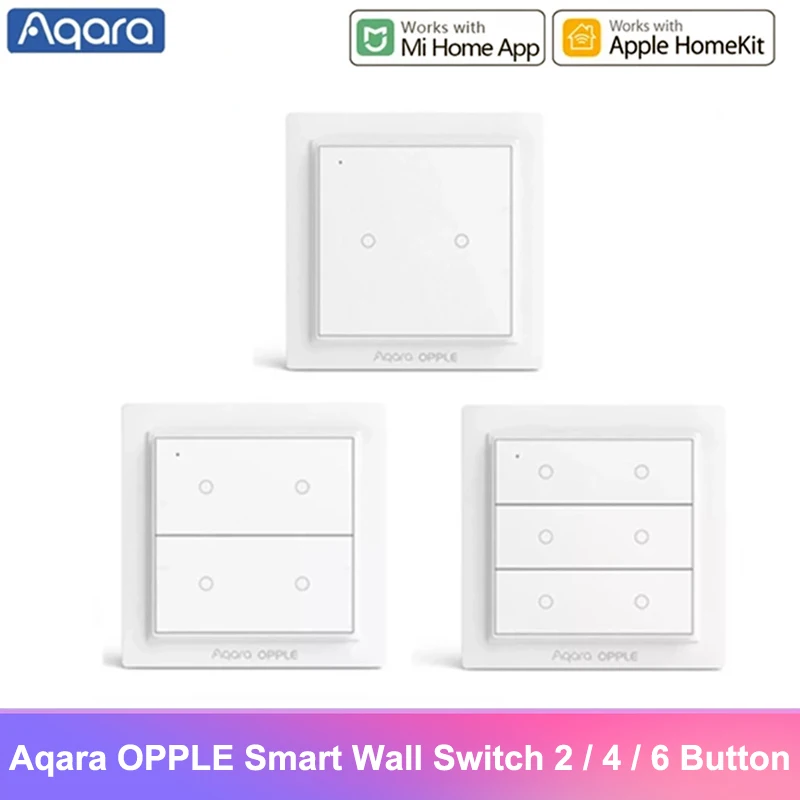 

Aqara Opple Zigbee Smart Switch выключатель светильник Smart App управление беспроводной настенный выключатель работа с приложением Mijia Apple Homekit
