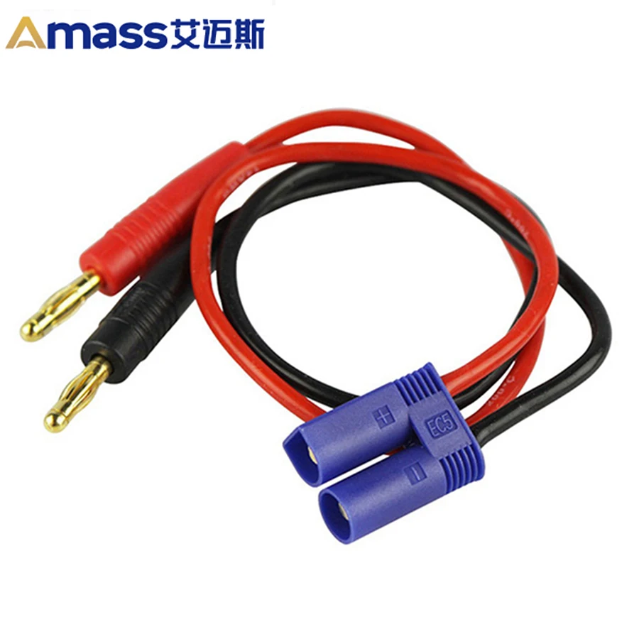 

Free Shipping Amass 30cm Ec5 Connector to 4.0 Banana Plug Balance Charge Cable for Rc Helicopter Quadcopter Lipo Battery