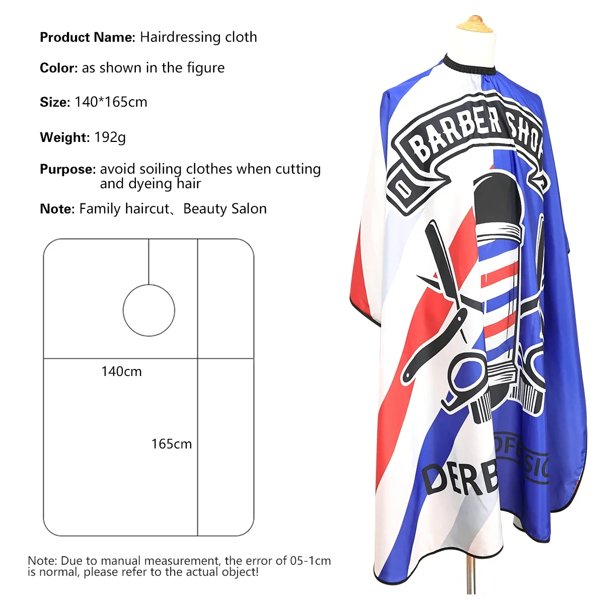 Синий Искусственный фартук для парикмахера накидка стрижки волос платье